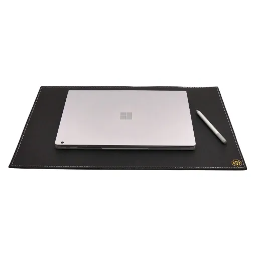 Picture of Collection Armand - Black Ebony Leather Desk Pad - Size S -   50,0cm x  35,0cm - Weight : 410 Gr - Gordon & Gaia