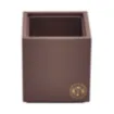 Picture of Collection Armand Taupe Gray Leather Pencil Holder -   8,50cm x  8,50cm x  9,50cm - Weight : 150 Gr - Gordon & Gaia