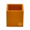 Picture of Collection Armand Orange Leather Pencil Holder -   8,50cm x  8,50cm x  9,50cm - Weight : 150 Gr - Gordon & Gaia