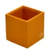 Picture of Collection Armand Orange Leather Pencil Holder -   8,50cm x  8,50cm x  9,50cm - Weight : 150 Gr - Gordon & Gaia