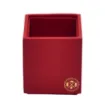 Picture of Collection Armand Red Leather Pencil Holder -   8,50cm x  8,50cm x  9,50cm - Weight : 150 Gr - Gordon & Gaia