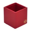 Picture of Collection Armand Red Leather Pencil Holder -   8,50cm x  8,50cm x  9,50cm - Weight : 150 Gr - Gordon & Gaia