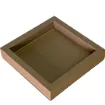 Picture of Collection Colette Square  Rigid Pin Tray Covered In Brown Grained Leather - Medium Size -   25cm x  25cm x  3,5cm - Frame 1.5cm - Weight : 770 Gr - Gordon & Gaia