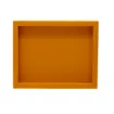 Picture of Collection Colette Rectangular  Rigid Pin Tray Covered In Orange Grained Leather - Medium Size -   25cm x  20cm x  3,5cm - Frame 1.5cm - Weight : 880 Gr - Gordon & Gaia