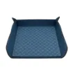 Picture of Collection Armand Ocean Blue Leather Letter Tray A4 With Diamond Stitching Interior -   33,0cm x  24,0cm x  5,0cm - Weight : 400 Gr - Gordon & Gaia