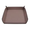 Picture of Collection Armand Taupe Gray Leather Letter Tray A4 With Diamond Stitching Interior -   33,0cm x  24,0cm x  5,0cm - Weight : 400 Gr - Gordon & Gaia