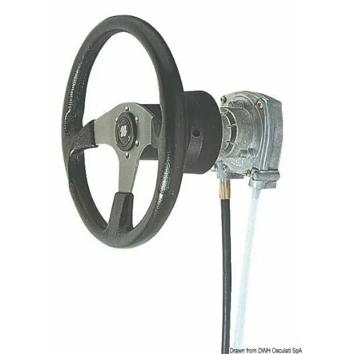 Picture of For hulls up to 9/10 m and speeds up to 50 MPH. This system allows you to let go of the steering wheel without the rotation of the propeller turning the hull.