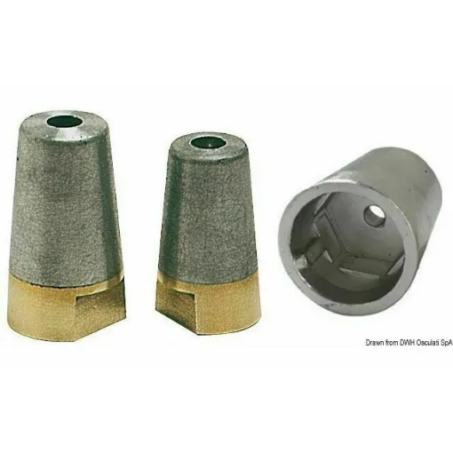 Picture of With internal hexagon in brass with anode. - Dadoanodo Root 30 mm - 43.251.02 - Oem