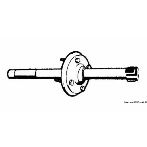 Picture of S40 stainless steel bracket. Made of corrosion-resistant marine material. For single-cable steering control passage.