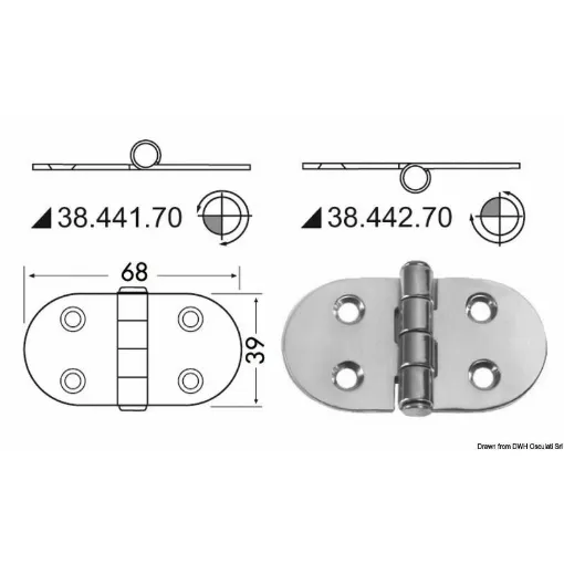 Picture of Mirror polished stainless steel, with vibration damping through a brake central axis.