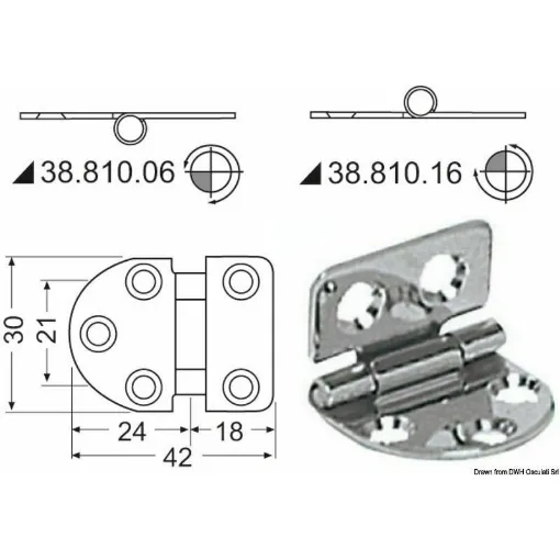 Picture of Mirror polished stainless steel, with vibration damping through a braked central axis.