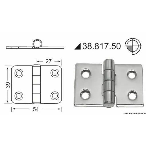 Picture of Mirror polished, stainless steel with vibration damping through a braked central shaft.