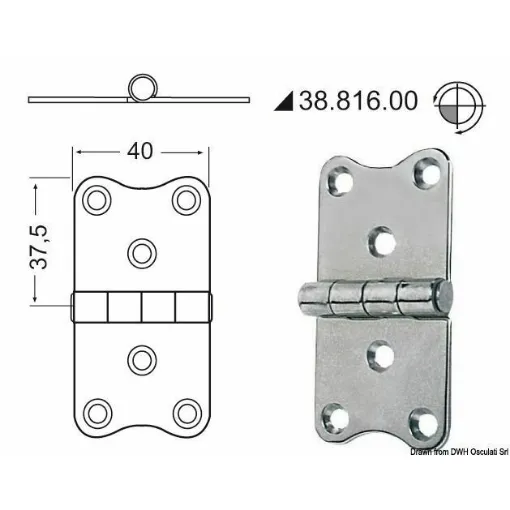 Picture of Mirror polished stainless steel, with vibration damping through a braked central axis.