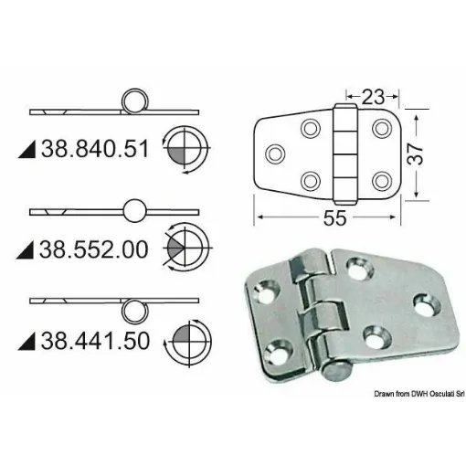 Picture of In stainless steel, mirror polished, with vibration damping through a braked central axis.