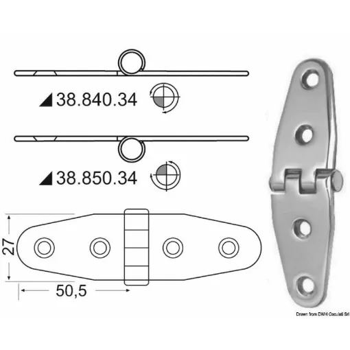 Picture of In stainless steel, mirror polished, with vibration damping through a braked central axis.