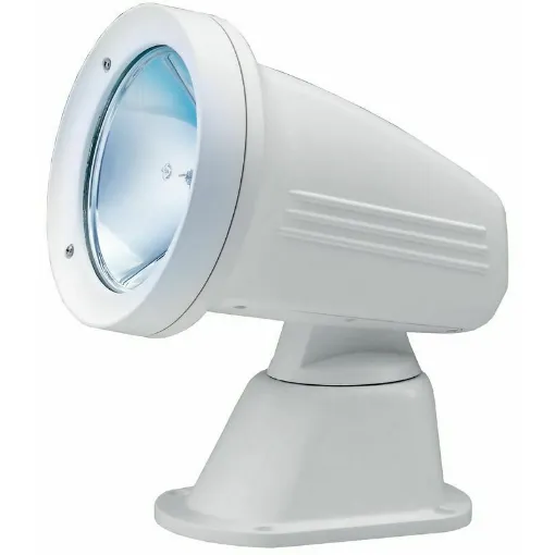 Picture of Carcass in UV resistant Luran, completely waterproof. Horizontal rotation 352Â°, vertical 50Â°. Double filament halogen bulb (SPOOT+FLOOD) 100 W + 90 W. 3 types of optional control. The headlights can be connected to 3 types of optional control that can be independent or combined to create the desired configuration: 1) dashboard control with joystick (to be connected via telephone cable to the hea