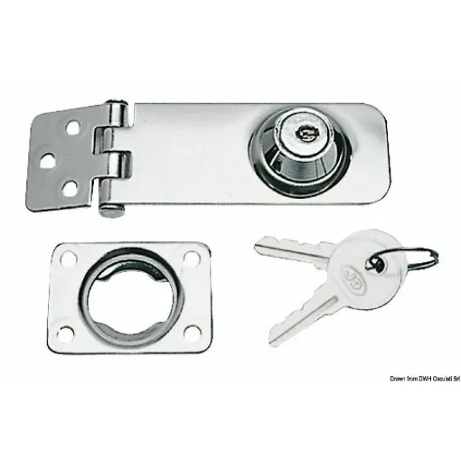 Picture of Made of polished stainless steel, complete with a key lock.