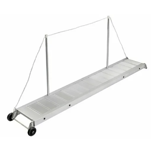 Picture of High-quality product, with an aluminum surface coated with non-slip strips. Complete with candle holders and a handrail on top. - Fixed lightweight catwalk 210 cm - 42.659.00 - Oem