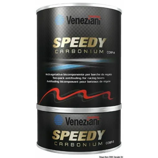 Picture of For maximum performance. Special for competition hulls, both motor and sail, where a smooth hull is essential. Two-component. - Light gray carbon antifouling 2.5 l - 65.000.10 - Veneziani