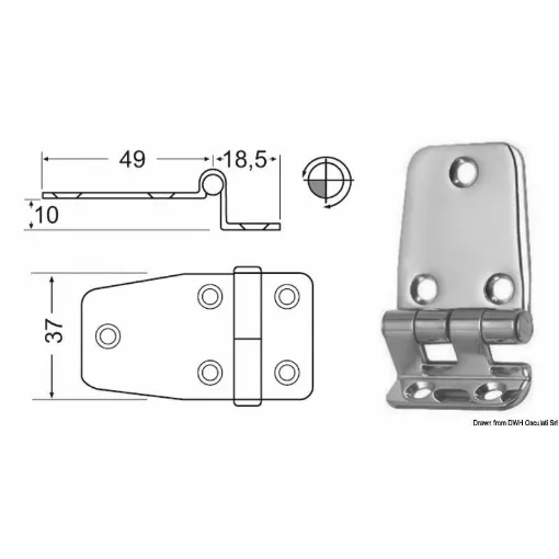 Picture of Mirror polished stainless steel, with vibration damping through a braked central axis.