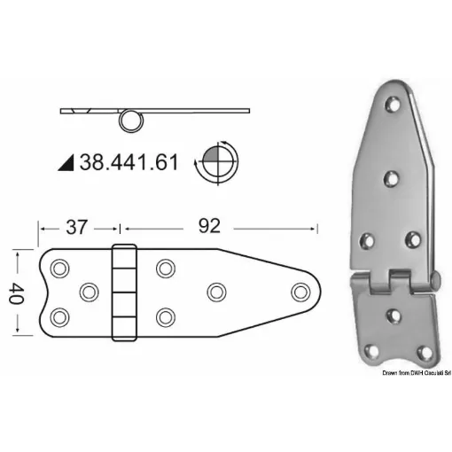 Picture of Mirror polished stainless steel, with vibration dampening through a braked central axis.