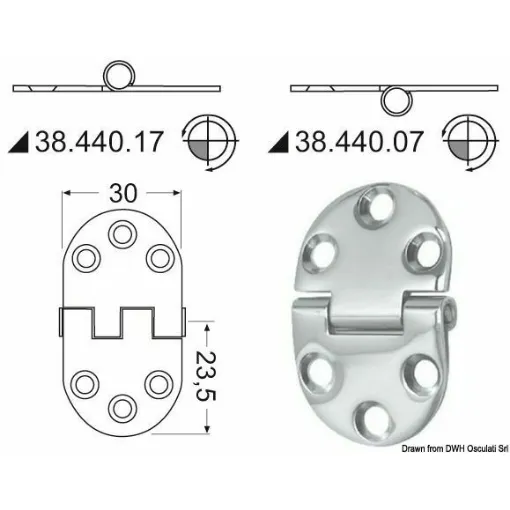 Picture of In stainless steel. Built-in flush or external version.