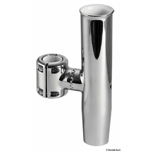 Picture of High-quality construction with tapered tube and internal santoprene sleeve. 360Â° swivel clamp in both horizontal and vertical directions. Made of mirror-polished AISI 316 stainless steel.