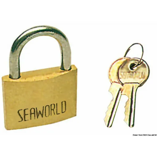 Picture of Completely made of marine bronze with a stainless steel bow, sold in single box. - Bronze/stainless steel padlock mm 40 - 38.024.40 - Oem