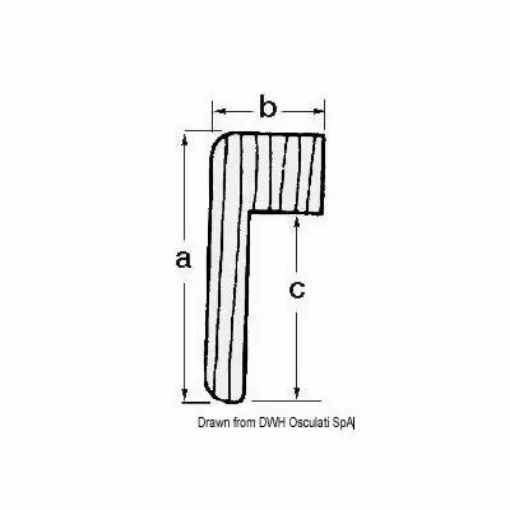 Picture of Teak profile for frames 71.042.00 - 71.043.00.