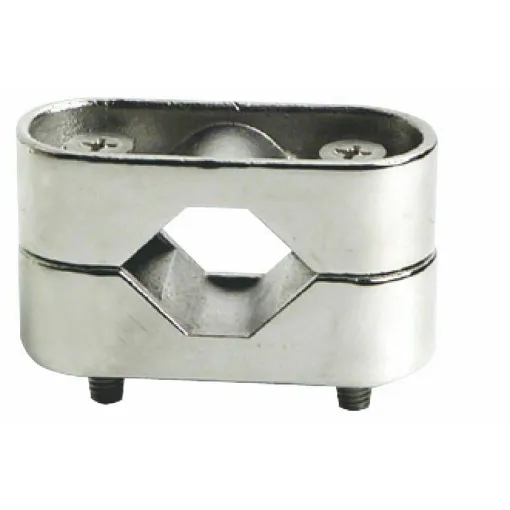 It serves as a power grip to secure accessories, even heavy ones of any kind, onto lecterns or roll bars. - Stainless steel clamp 20/22/25 - 37.261.01 - Oem product image