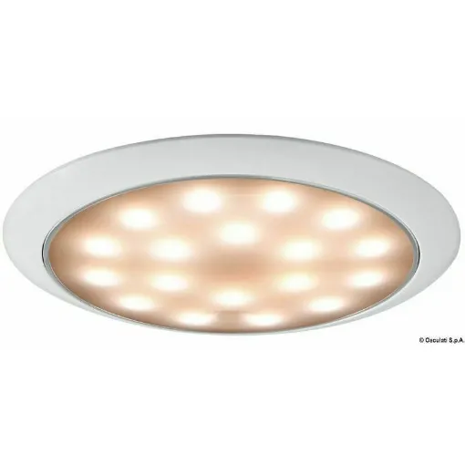 Picture of White/red/off touch switch. - LED surface mounted ceiling light Day/Night white/inox - 13.408.11 - Oem