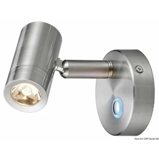 Picture of Aluminum body. Touch switch. - Dimmable nickel-plated LED spotlight - 13.439.55 - Oem