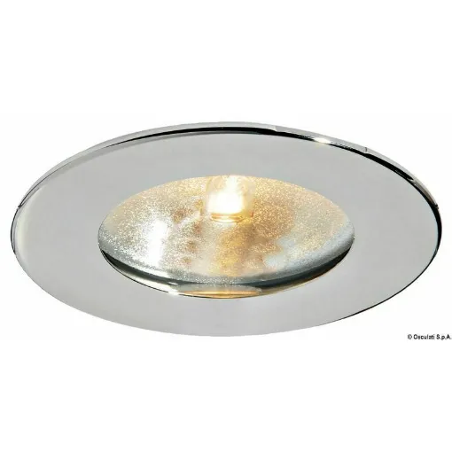 Picture of Stainless steel body. Satin glass lens. Double fixation system: with hidden screws or with internal stainless steel springs. - Atria stainless steel ceiling light 10 W - 13.447.90 - Oem