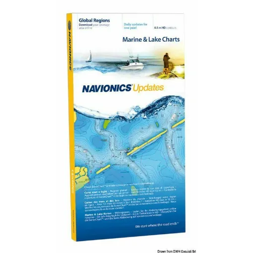 Picture of It is the most affordable product to update your old cartography and switch to the latest generation Navionics+ with one year of updates included. The update can be done from a Navionics card (Gold or Silver but not Platinum+) or even from a card of another brand such as C-MAP, Fishing Hot Spots, Garmin, LakeMaster, Lowrance, Magellan, and TrakMaps (as long as they are on SD or MicroSD). Once purc