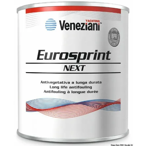 Picture of Hard matrix long-lasting antifouling with high copper content for fast boats. - Antifouling Eurosprint blue 0.75 l - 65.002.11 - Veneziani