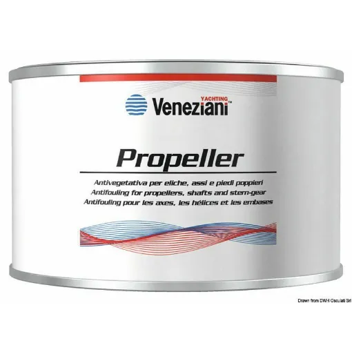 Picture of Hard matrix antifouling free of copper for propellers, shafts, sterngear assemblies, and flaps. Restricted to professional users. EU Regulation 2020/1182. - Antifouling Propeller white 0.25 l - 65.021.00BI - Veneziani