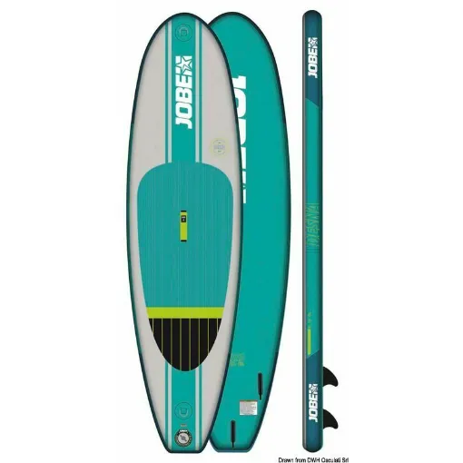 Picture of Equipped with a non-slip and hypoallergenic EVA (ethylene vinyl acetate) surface for greater stability, the Volta 10.0 is a lightweight yet sturdy and durable SUP, suitable for supporting a recommended weight of up to 90 kg. The construction features make the board very solid without compromising maneuverability: - High-strength drop stitching (composed of thousands of filaments capable of reachin