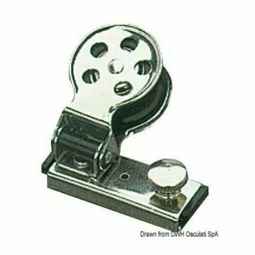 In stainless steel and nylon pulleys. - Stainless steel trolley with eye - 61.510.90. - Oem product image