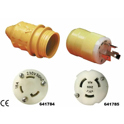 Picture of Male Plug 30A 125V - 16A 220V