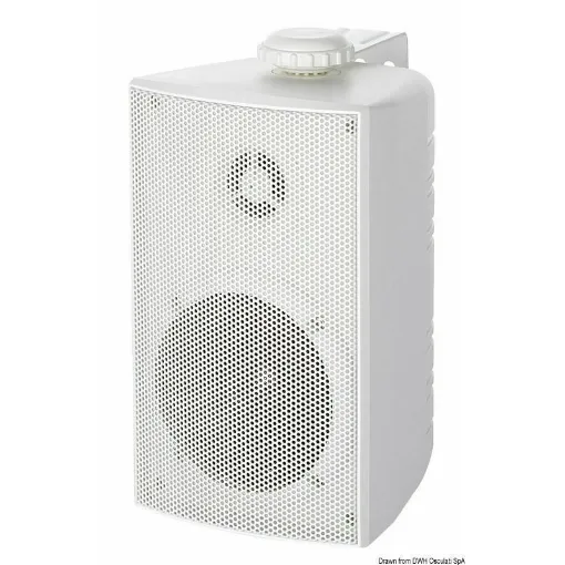 Picture of Low magnetic interference models (to avoid disturbing instruments and compasses), two-way with high-level acoustic response. Complete with adjustable stainless steel bracket. - White stereo speaker cabinets - 29.730.01 - Oem