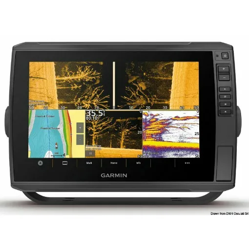 Picture of The ECHOMAP Ultra 2 chartplotter, available in 10" and 12" sizes, provides images that are almost comparable to photographs of fish and underwater structures, thanks to the integrated 600W sonar module. It is available in a bundle with the GT56 UHD all-in-one transducer, which includes the traditional Garmin CHIRP transducer and offers high-definition scanning images with ClearVÃ¼ and SideVÃ¼ tech