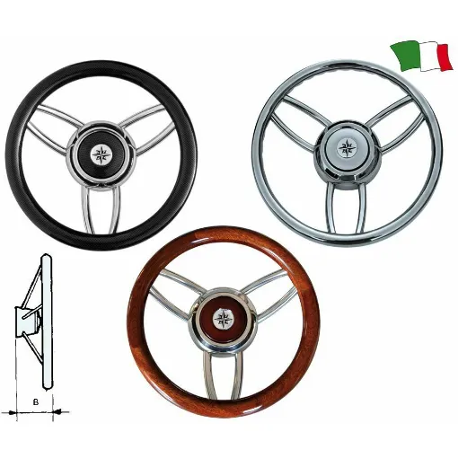 Picture of Three-Spoke Stainless Steel Steering Wheel