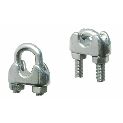 Picture of 316 Stainless Steel Clamp For 8mm Metal Cable.