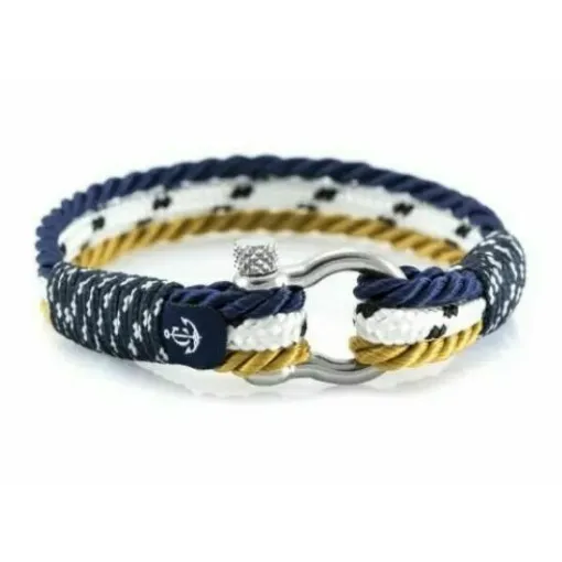 Picture of Yachting Bracelet 3 Strands Blue White Rope Size 22.