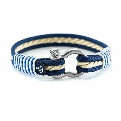 Picture of Yachting Blue Bracelet With White Cord, Size 21.