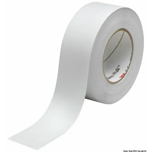 Picture of Non-slip adhesive tape, guarantees an anti-slip effect on all surfaces of the boat without altering its aesthetic appearance. Transparent for hatches, white for fiberglass decks.