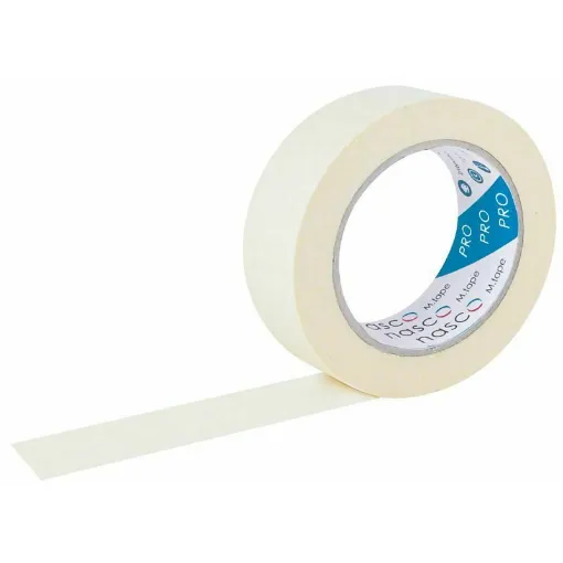 Picture of Professional paper tape. Solvent-based natural rubber adhesive, resistance up to 60Â°C.