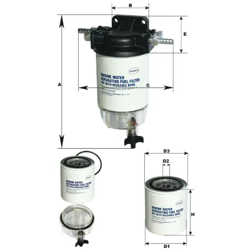 Picture of Water-Carbon Separator Filter With Support