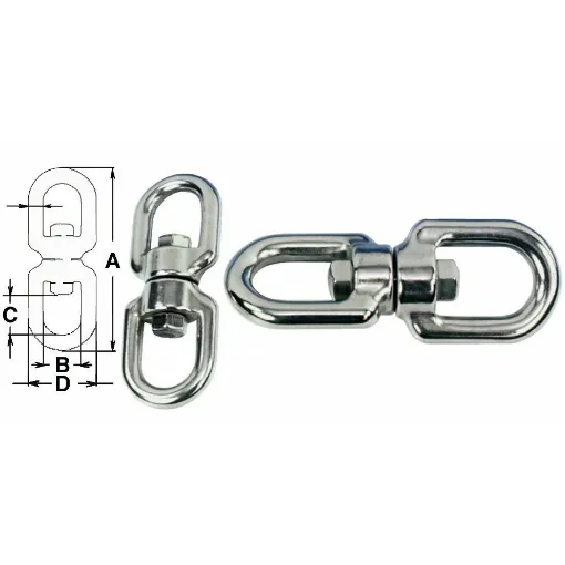 Picture of Stainless Steel Swivel  mm.8