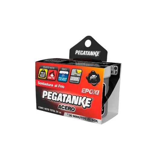 Picture of Epoxy Adhesive Two-Component PEGATANKE Black Steel 32GR